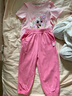 迪士尼（Disney）米妮冰感夏季女童套装透气T恤防蚊长裤运动休闲套装 桃粉 100 晒单实拍图