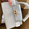 CHARLES&KEITH鳄鱼纹凯莉包手提斜挎婚包包女包生日礼物送女友CK2-50270880-1 Sea Salt Blue海盐蓝（新色） S 实拍图