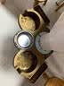 荟慈麻将桌边茶几茶水架配件大全麻将机专用烟灰缸棋牌室通用水杯架子 如意款多功能烟缸-L15金咖色 【2个装】四腿麻将机通用 实拍图