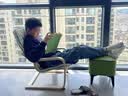 宜家（IKEA）POANG波昂儿童扶手椅带靠垫一体儿童沙发椅子垫柔软家用 儿童扶手椅桦木贴面波点图案 实拍图