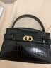 CHARLES&KEITH鳄鱼纹凯莉包手提斜挎婚包包女包生日礼物送女友CK2-50270880-1 Black黑色 S 实拍图