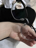 蔡司（ZEISS）镜片近视眼镜框男半框防蓝光辐射可配带散光度数眼睛女钛合金镜架 简约款 黑银 配蔡司视特耐1.56非球面 0-600度 实拍图