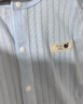 婧麒婴儿衣服夏季薄款新生宝宝提花连体衣长袖纯棉空调服爬服夏装单件 小鲸鱼绿 59cm 实拍图