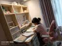 京东京造护眼大路灯儿童学习桌椅套装实木书桌柜一体专用3-18岁阳光桌粉 实拍图