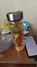 希诺双层玻璃杯男家用商务办公泡茶杯子过滤车载水杯XN-9607 410mL 实拍图