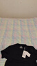 拇指白小T二代三防水光魔术男女士短袖T恤夏季纯棉经典上衣 墨黑男 L 实拍图