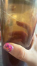富光 男女士双层玻璃杯 高硼硅玻璃304茶隔水杯子 带茶隔泡茶杯500ml 实拍图