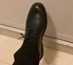 意尔康男鞋春秋通勤百搭商务正装皮鞋内增高小码皮鞋男 96169W黑色40 实拍图