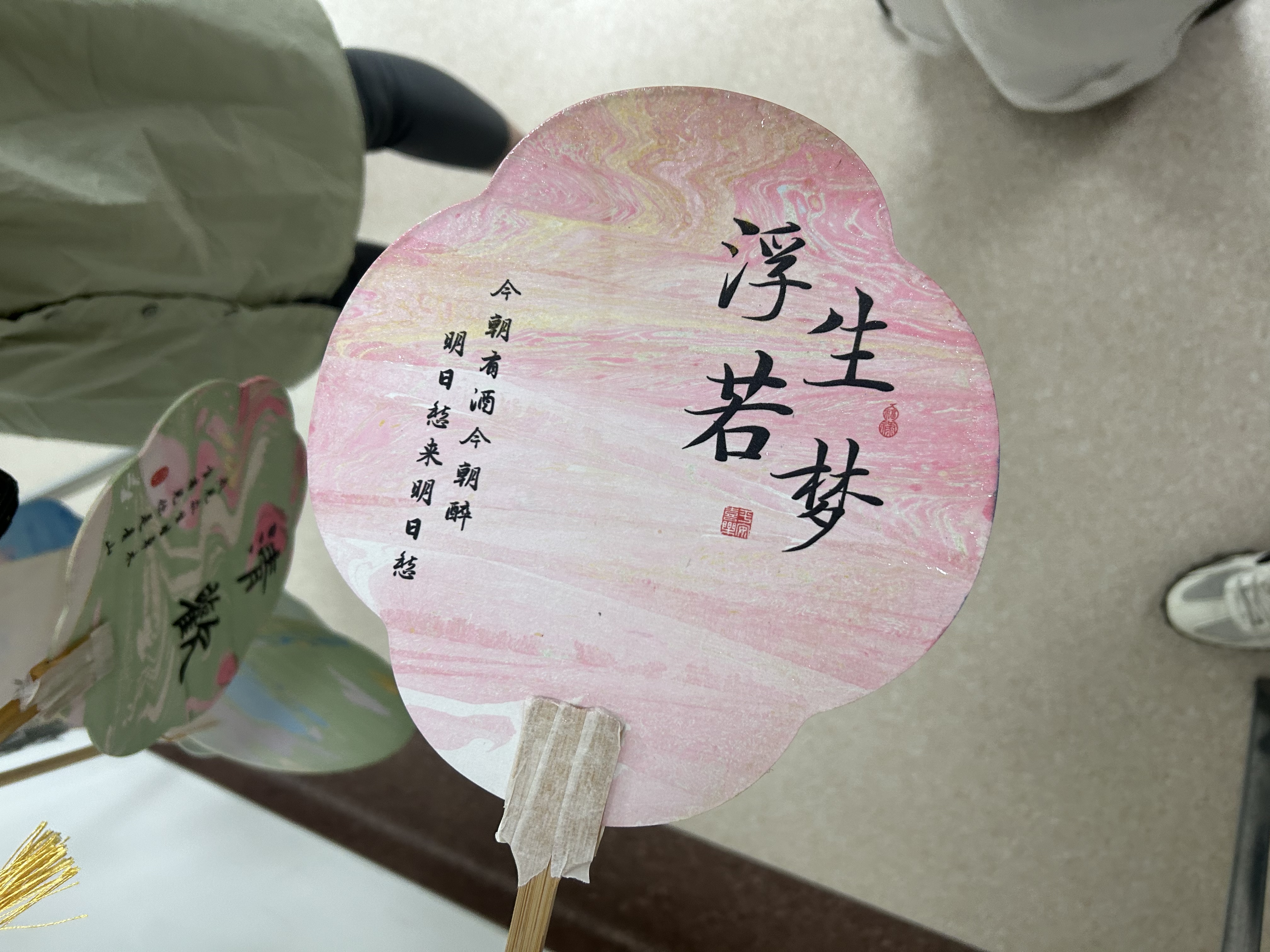 六品堂宣纸10把漆扇漂漆扇子材料包颜料团扇diy工具全套装非遗大漆专用创作漂漆摆摊专用 实拍图