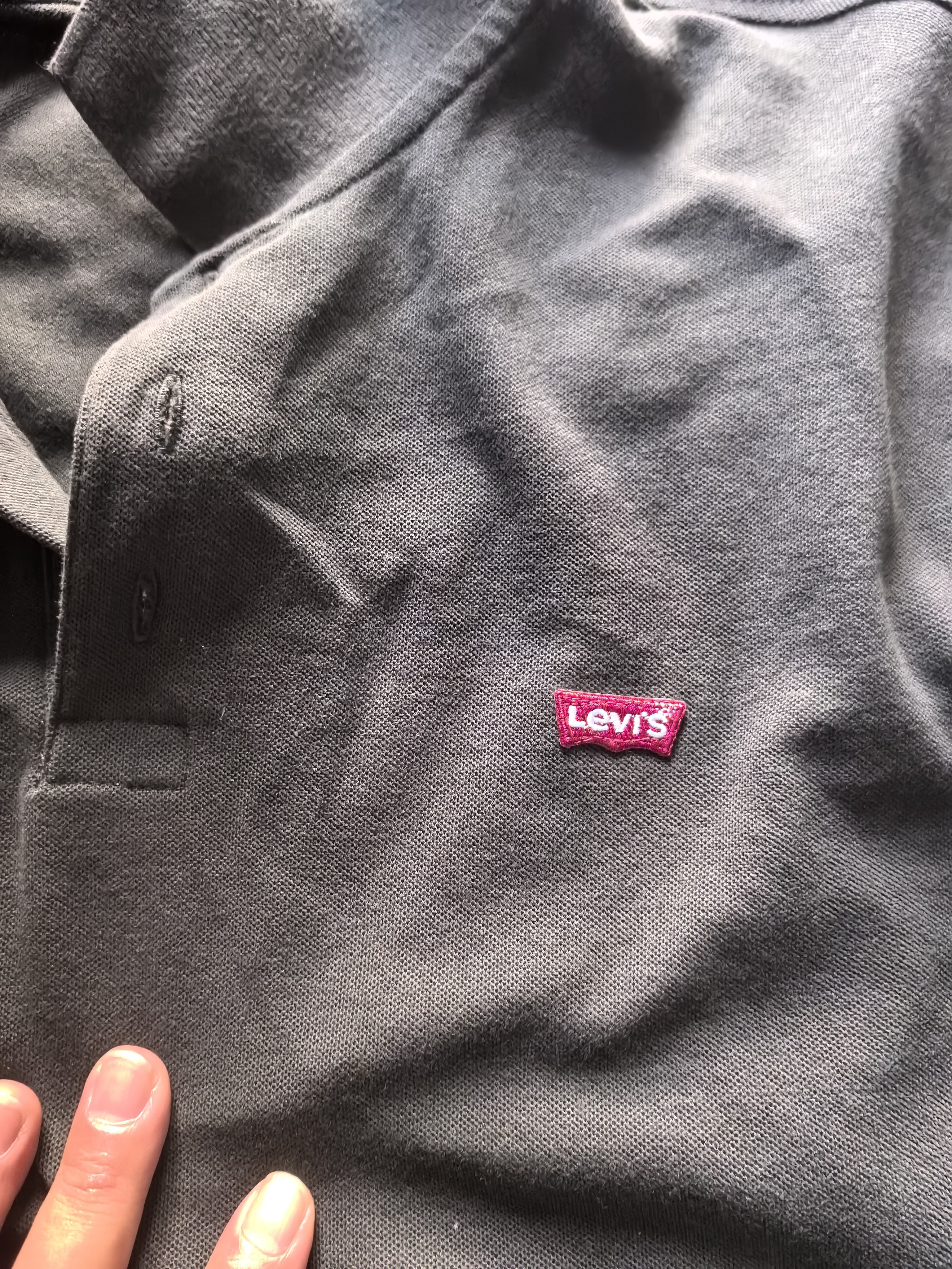 Levi's李维斯冰酷系列男士凉感美式复古经典时尚休闲简约短袖Polo衫 烟黑 004KC-0000 M 实拍图