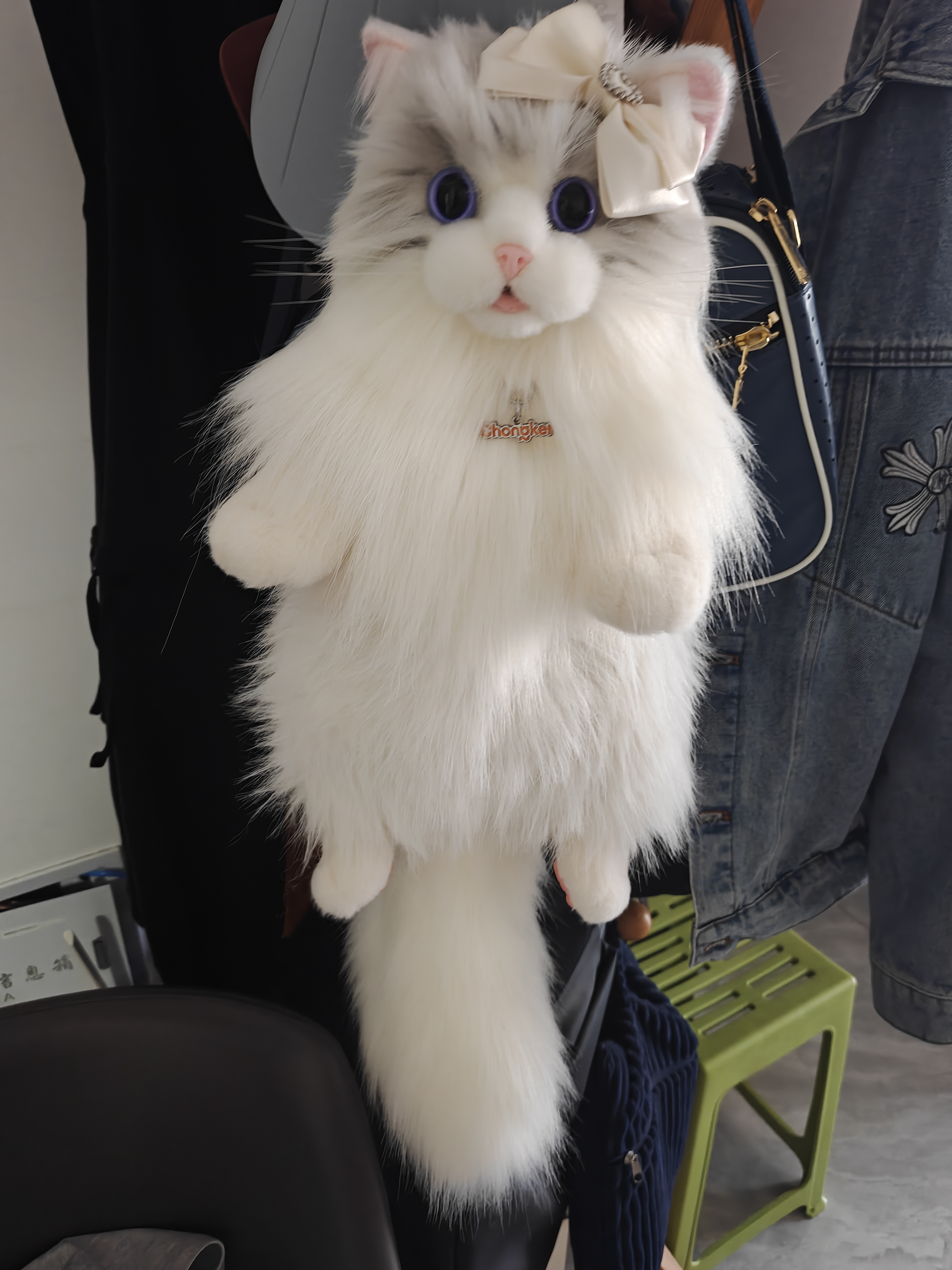 Chongker宠客米努特猫咪背包仿真拿破仑猫公仔毛绒玩具送女朋友生日礼物 实拍图