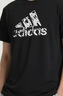 阿迪达斯（adidas）短袖t恤男士夏季跑步健身运动衣快干衣透气男装T恤  黑白 L 实拍图