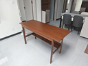 华舟书桌小户型家用写字桌卧室靠墙学生学习桌 1.4米胡桃色[宽55cm] 实拍图