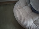 南柯一梦 坐垫帆布垫加厚榻榻米屁股垫地上透气学生圆形座垫蒲团垫夏 棕白圆形 大号 宽55cm厚11-12cm 实拍图