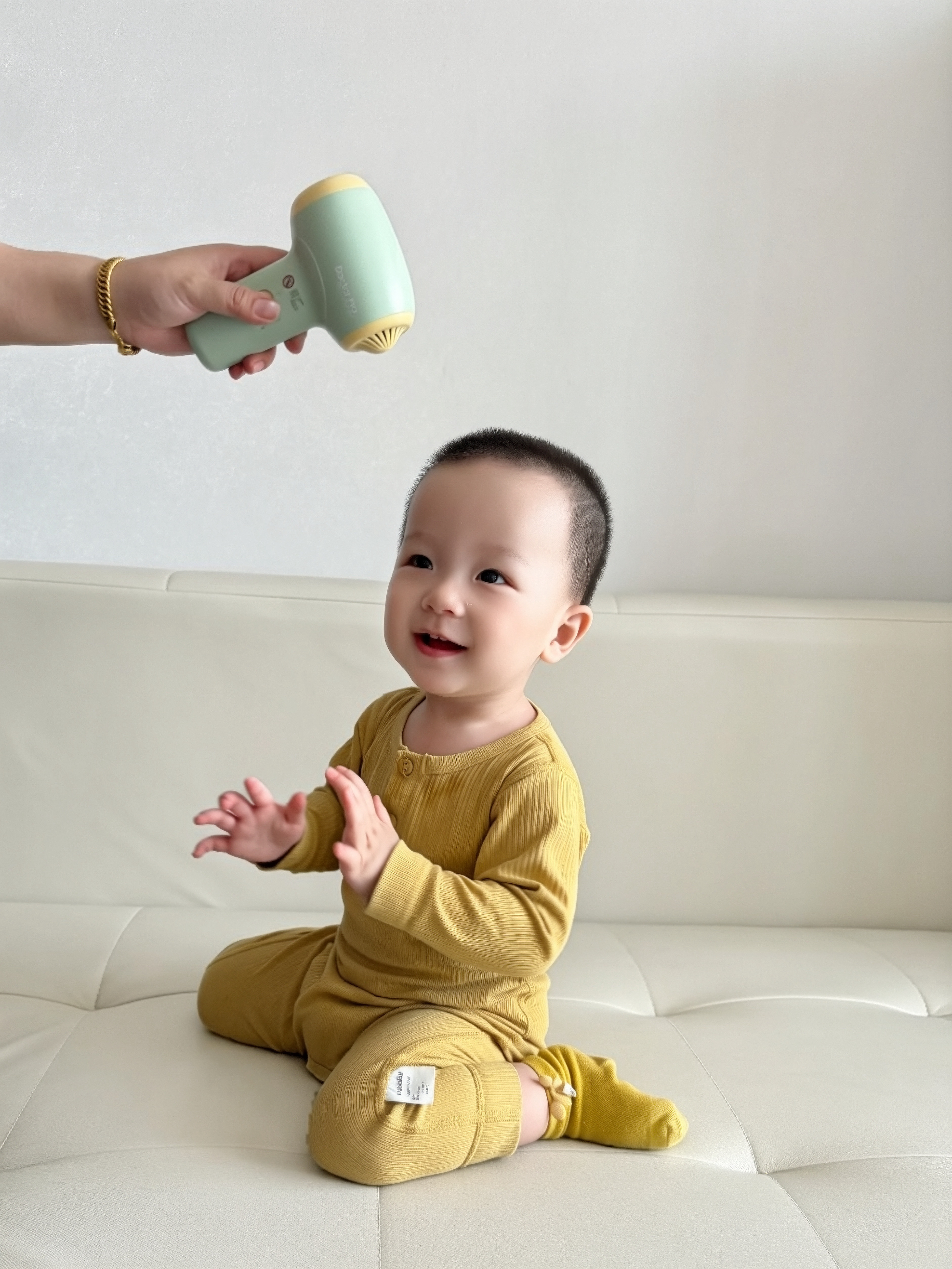 马博士婴儿吹风机无线吹屁屁儿童宝宝专用电吹风低辐射恒温绿色 实拍图