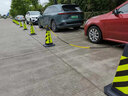 迈诺奇橡胶路锥反光锥雪糕桶停车桩牌路障警示柱隔离墩4斤黑黄禁止停车 实拍图