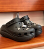 卡骆驰（CROCS）檀健次同款经典泡芙洞洞鞋百舒适男沙滩鞋女鞋休闲鞋|207521 黑色-001(含智必星) 37 (230mm) 38 实拍图
