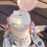 babycare儿童保温杯婴幼儿学饮宝宝吸管杯316L不锈钢保温杯幼儿园保温水壶 赠直通吸嘴- 背带款莱莎粉-450ml 实拍图