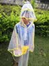 牧萌儿童雨衣男女童幼儿园宝宝防水雨披带书包位小童雨具 小黄鸭XL 实拍图