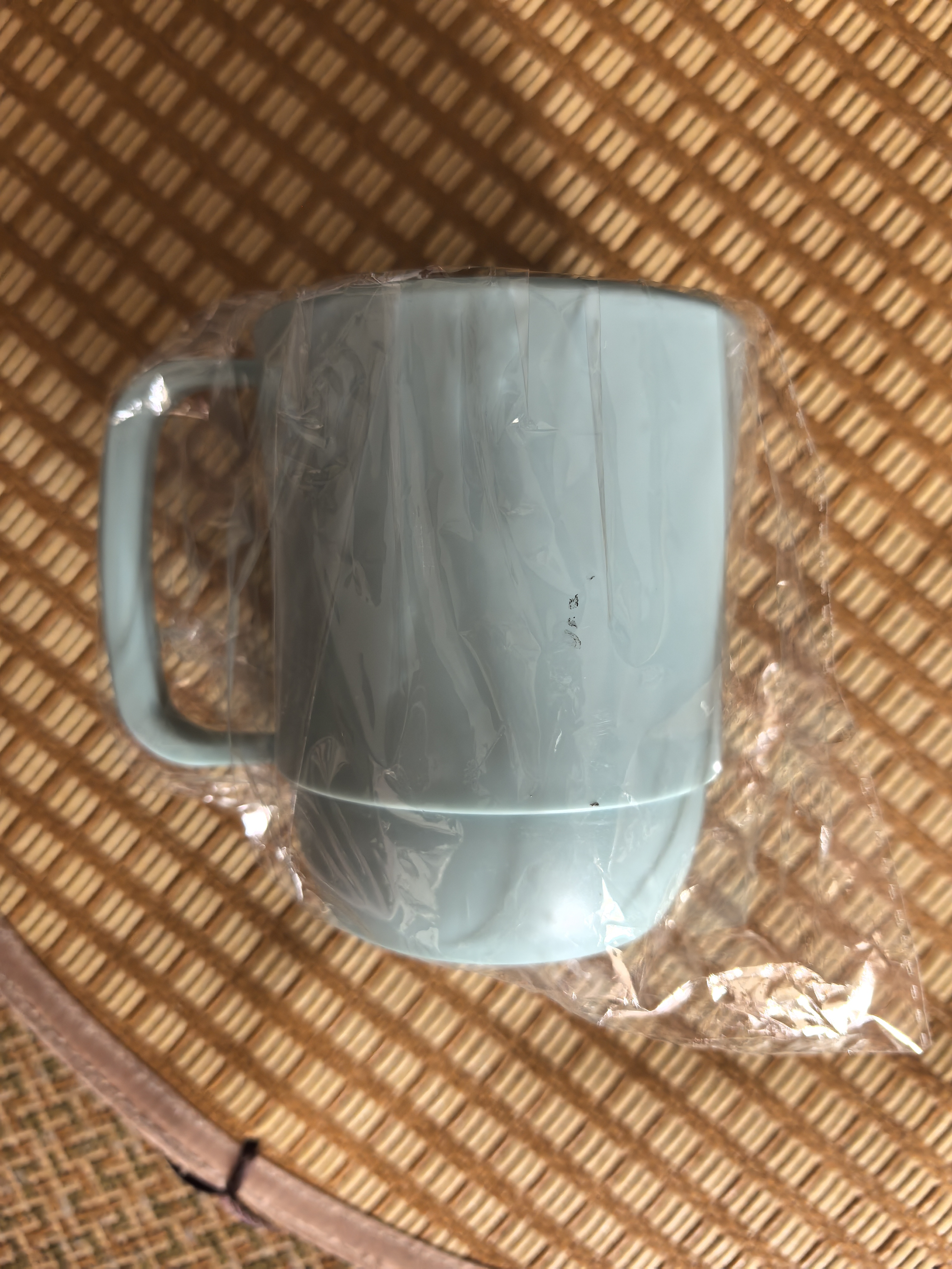 茶花 漱口杯簌 刷牙杯子 牙刷杯牙缸 洗漱杯塑料水杯 1只装 蓝色 实拍图