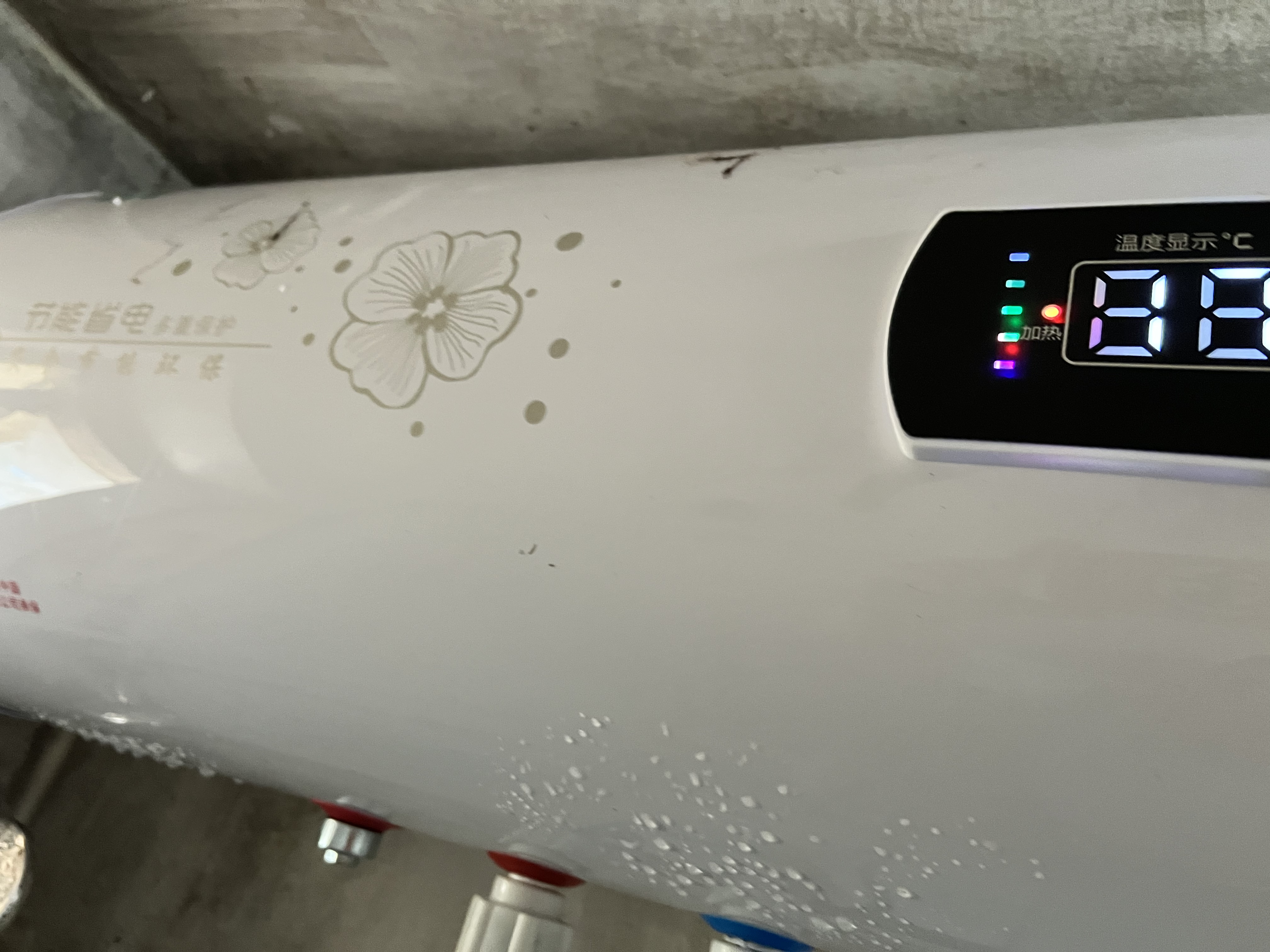 樱花雪白色家用热水器电热水器出租房卫生间洗澡沐浴储水式速热省电40升/50/60/80/100圆桶二级能效 60升高配+三重防电+指导安装 实拍图
