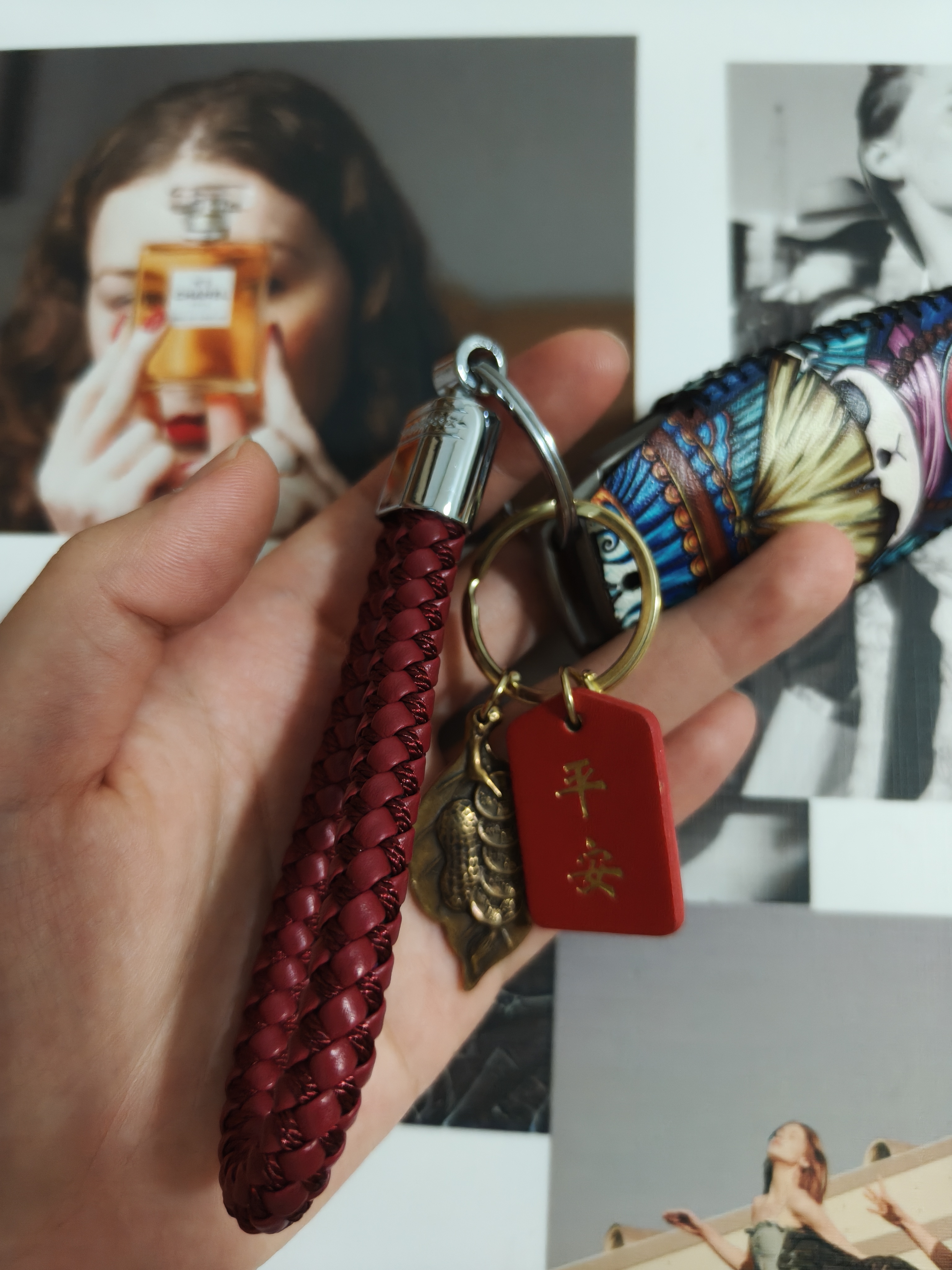 范爷家一叶生财汽车钥匙扣男女黄铜葫芦钥匙扣平安汽车钥匙创意挂件装饰 实拍图