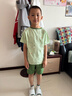 京东京造儿童睡衣夏季桉树皮衣服10A抗菌棉家居服超薄套装男女童装森林绿 实拍图