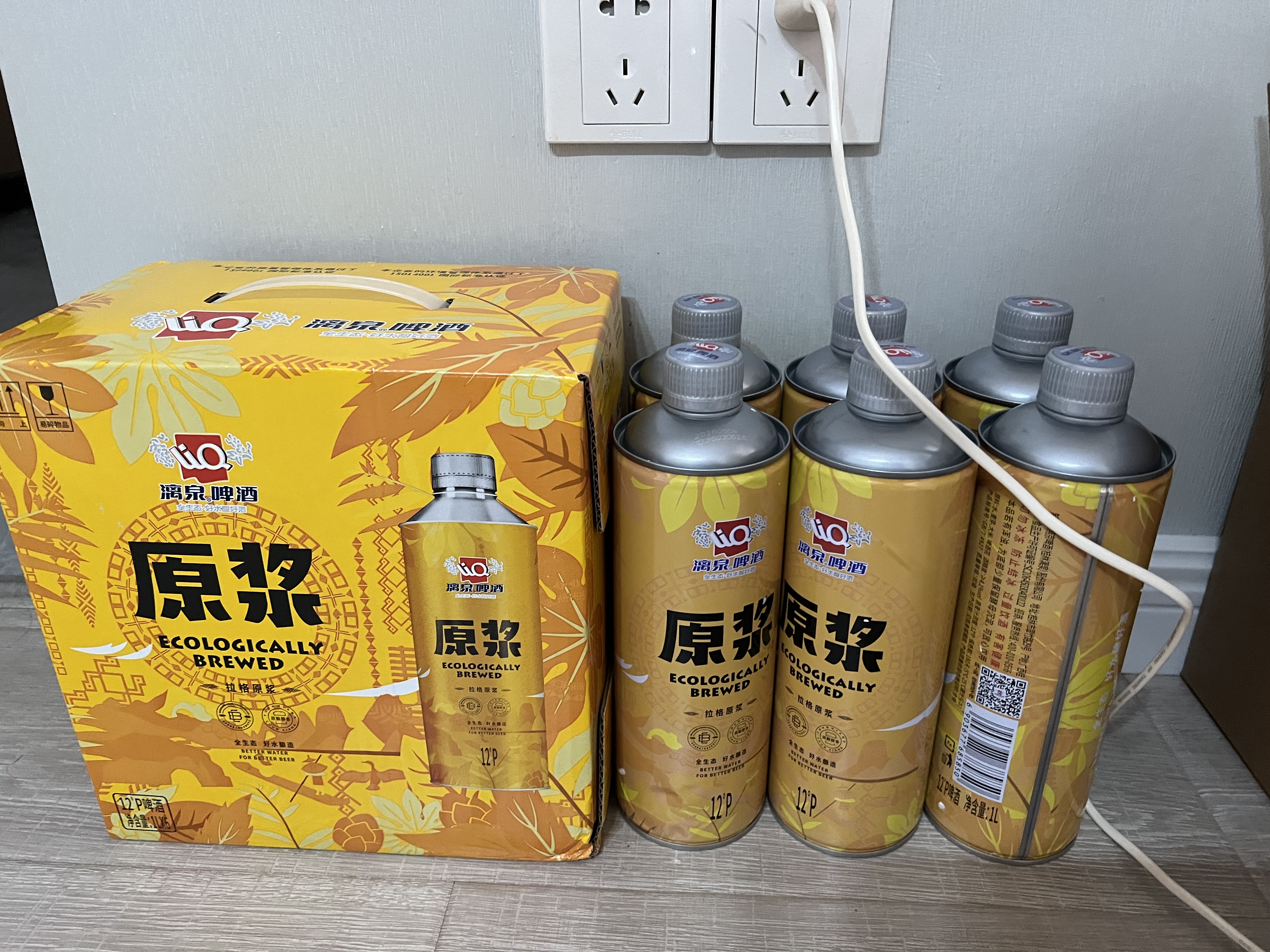 漓泉啤酒 12度原浆啤酒精酿 桂林漓江拉格啤酒 原浆啤酒- 1L 6罐 整箱装 实拍图
