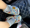 巴布豆儿童拖鞋男童女童洞洞鞋沙滩鞋宝宝凉鞋幼儿凉拖夏季 米白 140码 实拍图