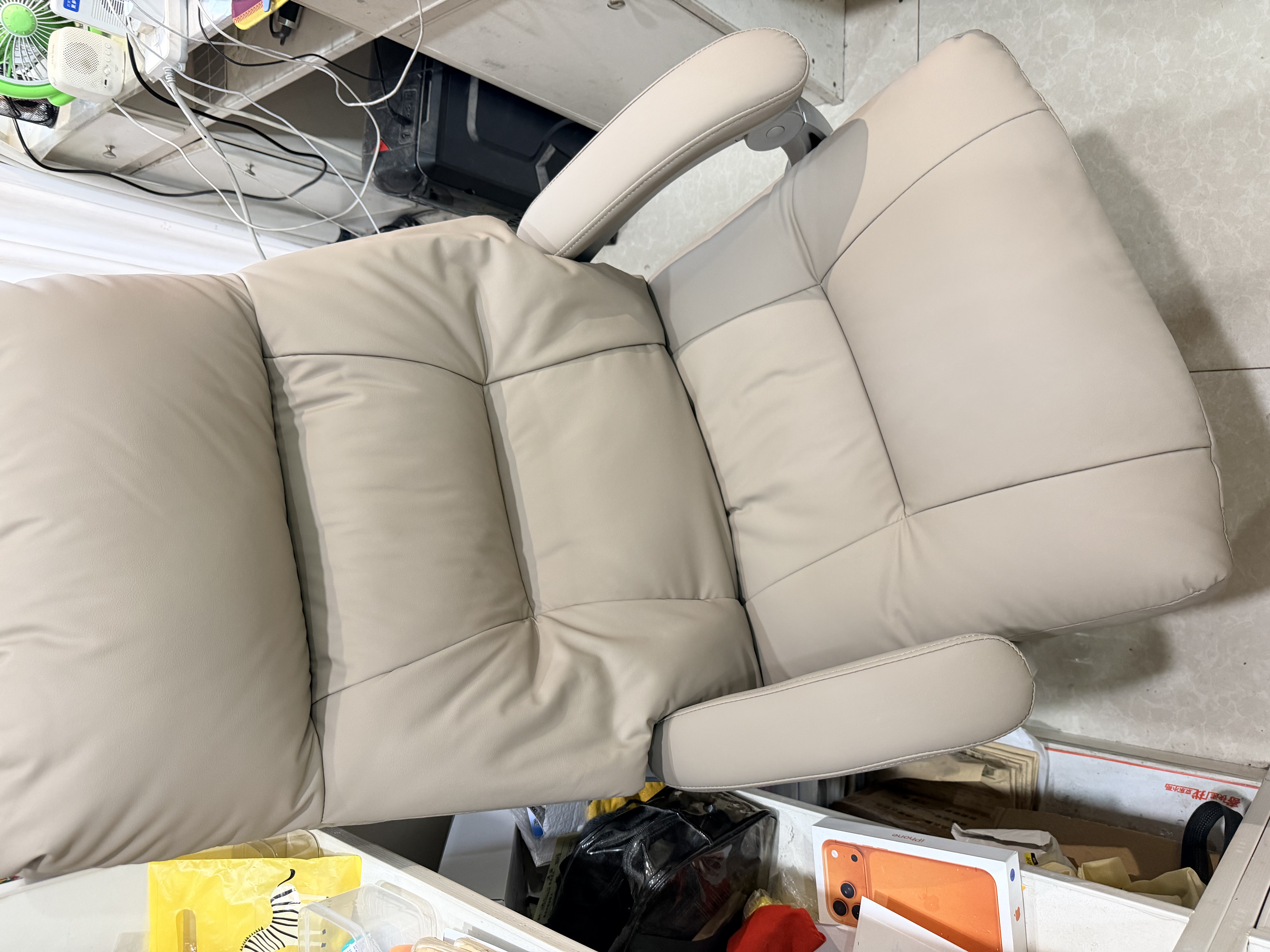 顾全C570电脑椅人体工学椅家用舒适可躺办公椅久坐不累老板椅 咖色 实拍图