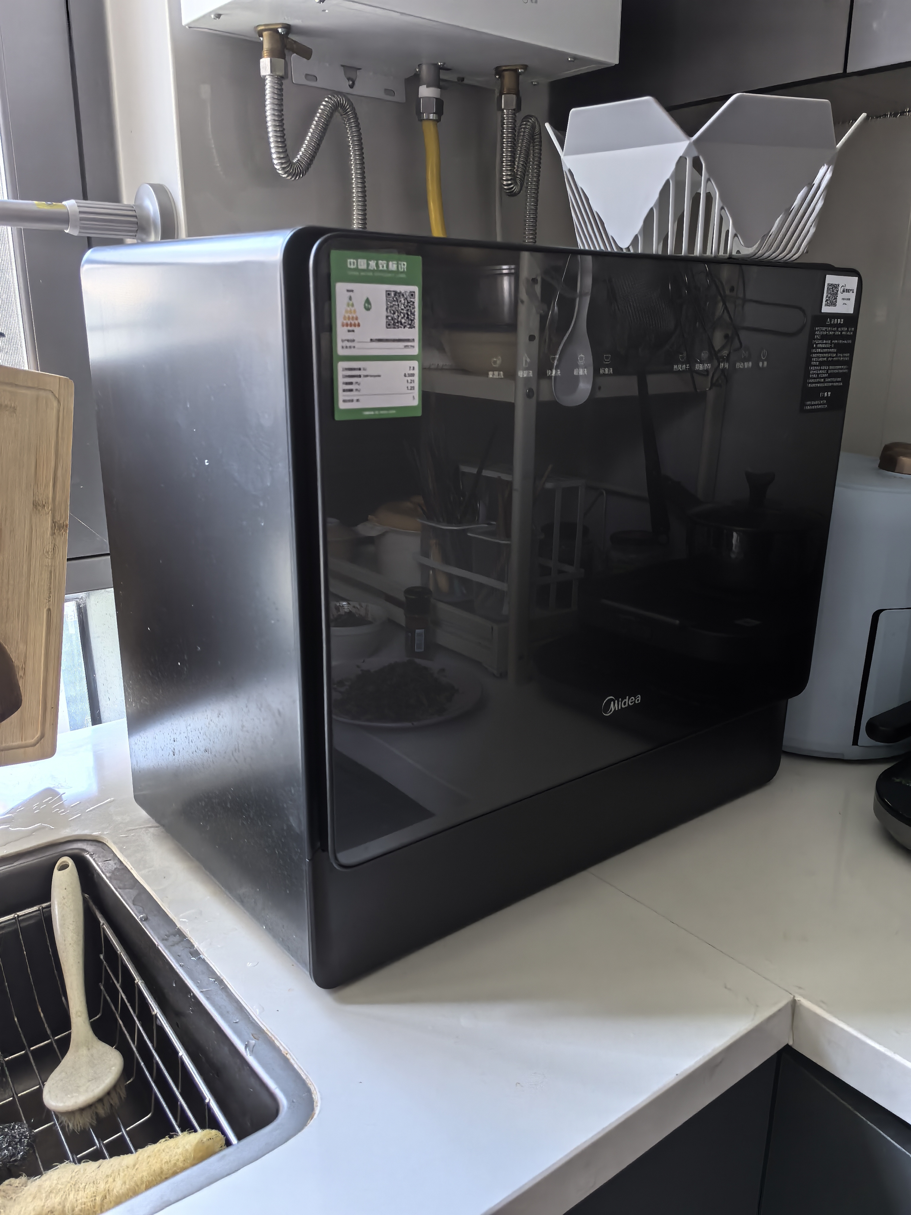 美的（Midea）洗碗机台面式UP2 Pro台上5+1套小型家用全自动壁挂式嵌入式三星消毒母婴洗热风烘干洗烘消存一体 台式 【热风烘干】【母婴专利】 母婴消杀认证 实拍图