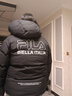 斐乐（FILA） 官方羽绒服情侣款冬季休闲运动连帽长袖印花保暖外套男女装上衣 正黑色-BK 2XL 185/104A 实拍图