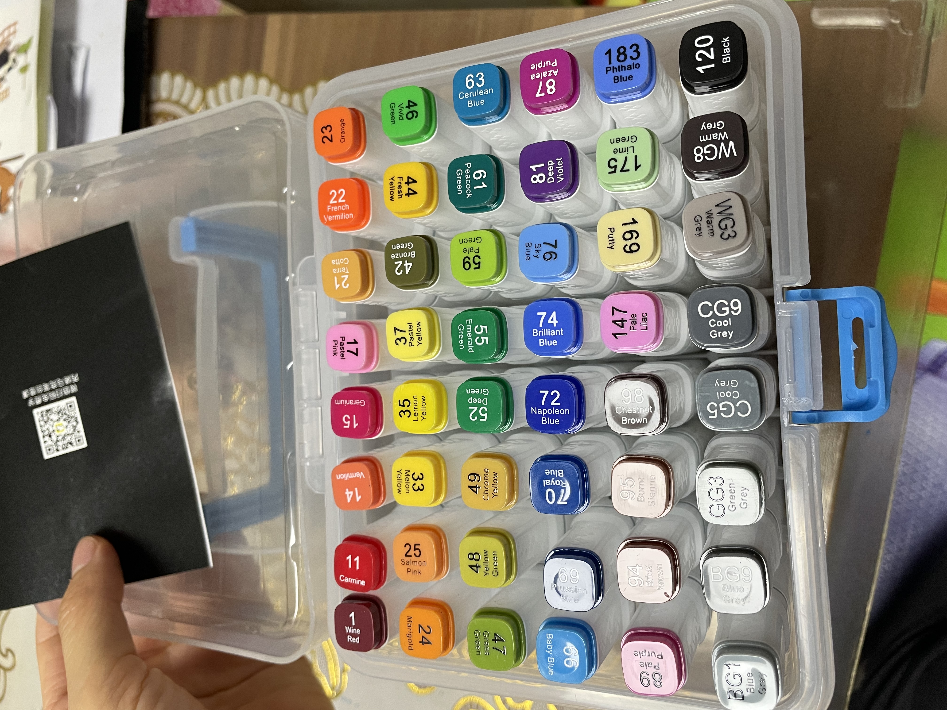 得力（deli）水性马克笔48色双头方杆大容量速干学生树常用款水彩笔勾线笔绘画荧光笔水彩笔礼物美育HM362六一 实拍图