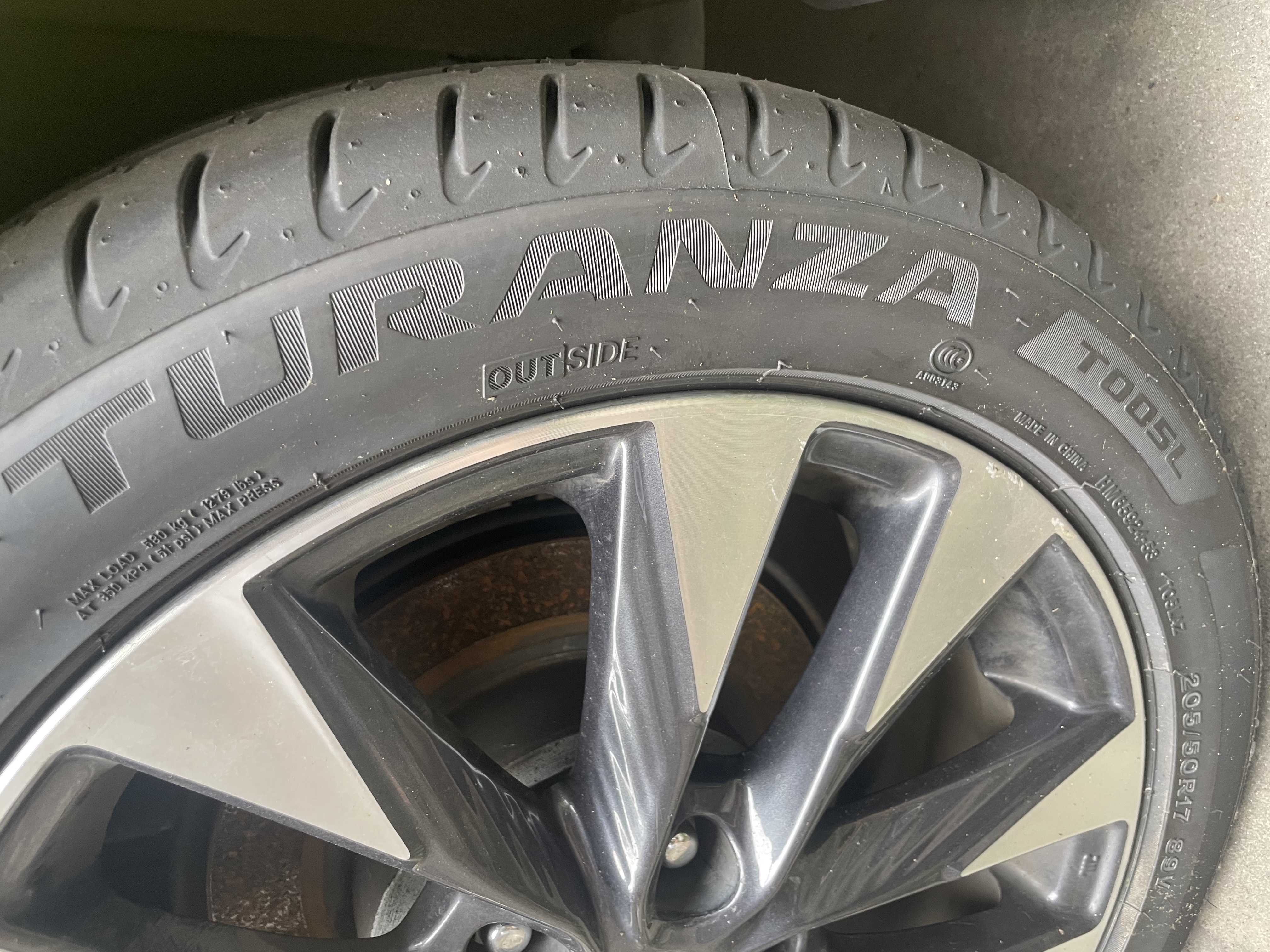 普利司通汽车轮胎205/50R17 89V T005L原配蓝鸟适配骐达轩逸 致尚XT 思域  实拍图