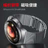 竞技者适于华为手表watch4/Pro表带watch3pro/GT5/GT4/GT3/GT6磁吸钛金属不锈钢手表带男款高级46/48 【升级】钛银色-工字密网-防刮耐磨22mm 实拍图