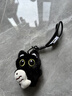 Murcia可爱呆萌抱小鱼大眼黑猫挂件毛绒玩偶情侣包挂件创意小黑猫钥匙扣 实拍图