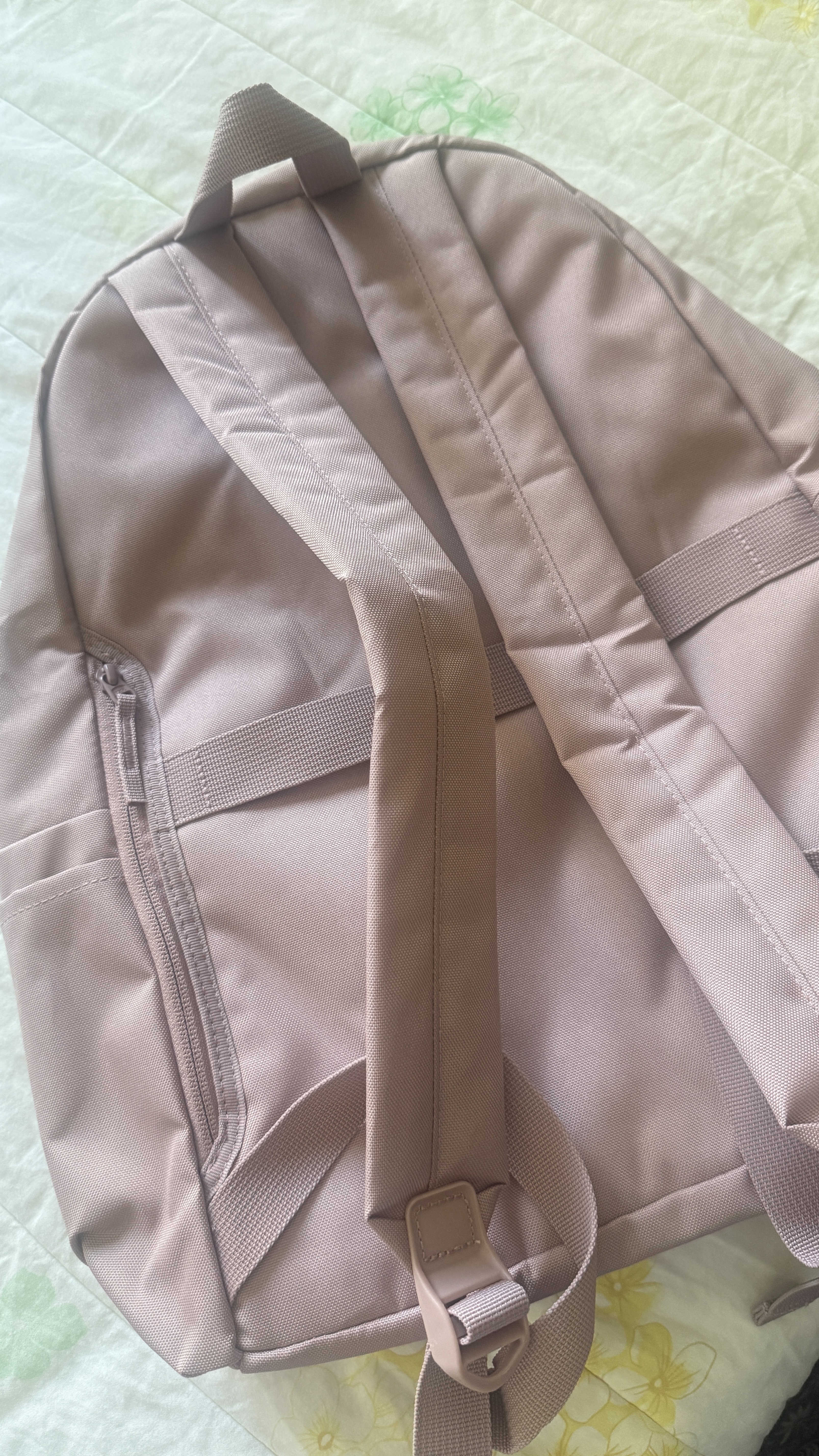 MUJI 带PC收纳袋双肩包背包旅行包书包电脑包通勤包大容量 新品 烟熏粉色5A 长43*宽32*高14cm 实拍图