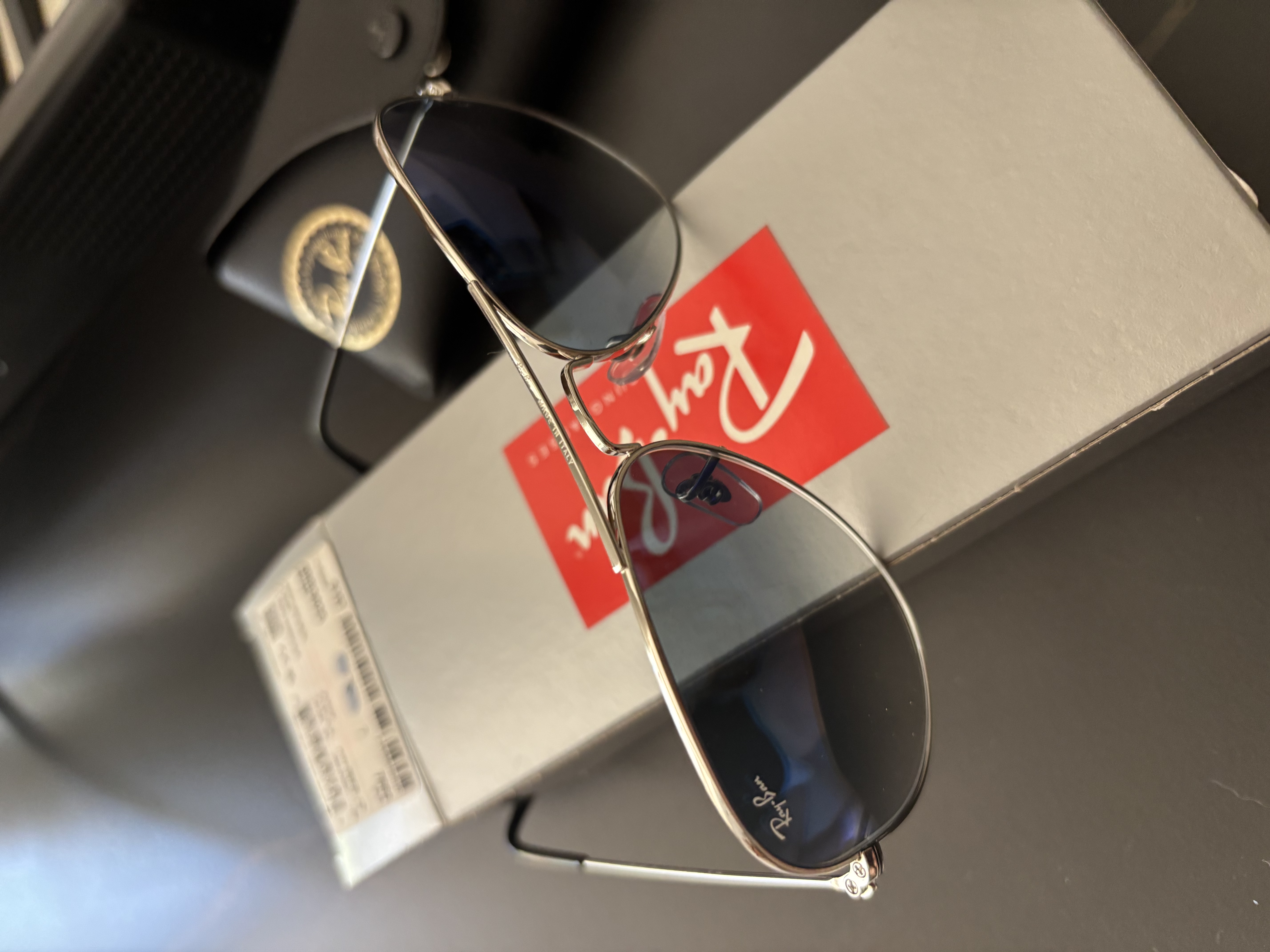 雷朋（RayBan）男女款飞行员系列太阳镜复古渐变色墨镜0RB3025 实拍图