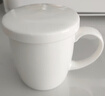 景顺景德镇瓷杯骨瓷简约陶瓷杯子茶杯纯白色水杯定制LOGO牛奶杯咖啡杯 平盖杯（350ml） 实拍图