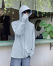 名创优品（MINISO）冰丝防晒衣男夏季户外大帽檐防紫外线外套凉感上衣服 冰雾蓝 2XL 实拍图