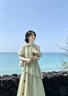亿梵莎（YIFANSHA）连衣裙子女高级感2026年新款的漂亮法式气质海边度假不规则中长裙 绿色(无蕾丝无腰带) 均码 【可备注码数】 晒单实拍图