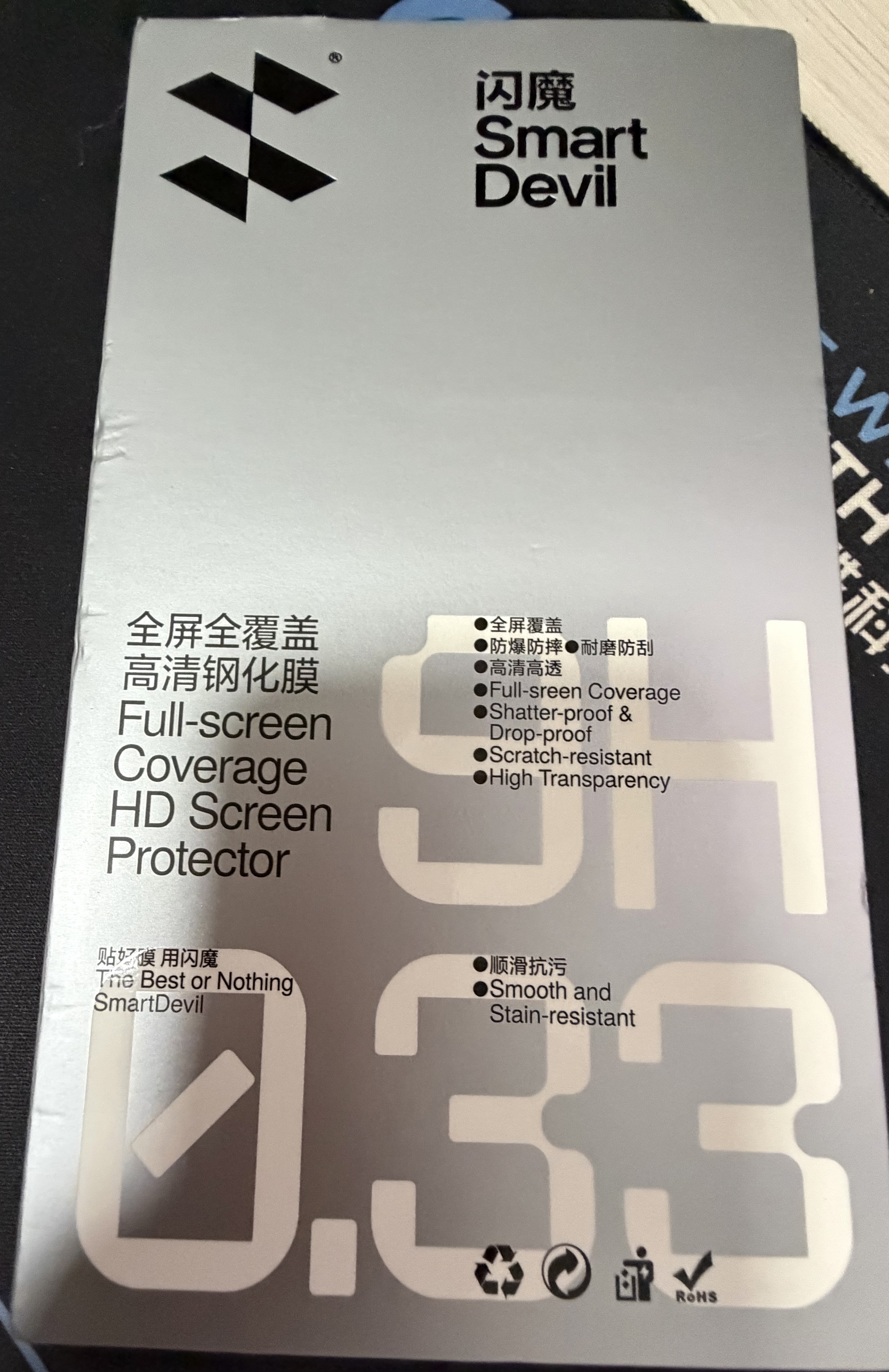 闪魔 适用苹果8plus钢化膜iPhone7Plus/6Plus手机膜全覆盖玻璃抗蓝光高清贴膜 I8P/7P【真曲面|9D白色全屏】2片装 实拍图
