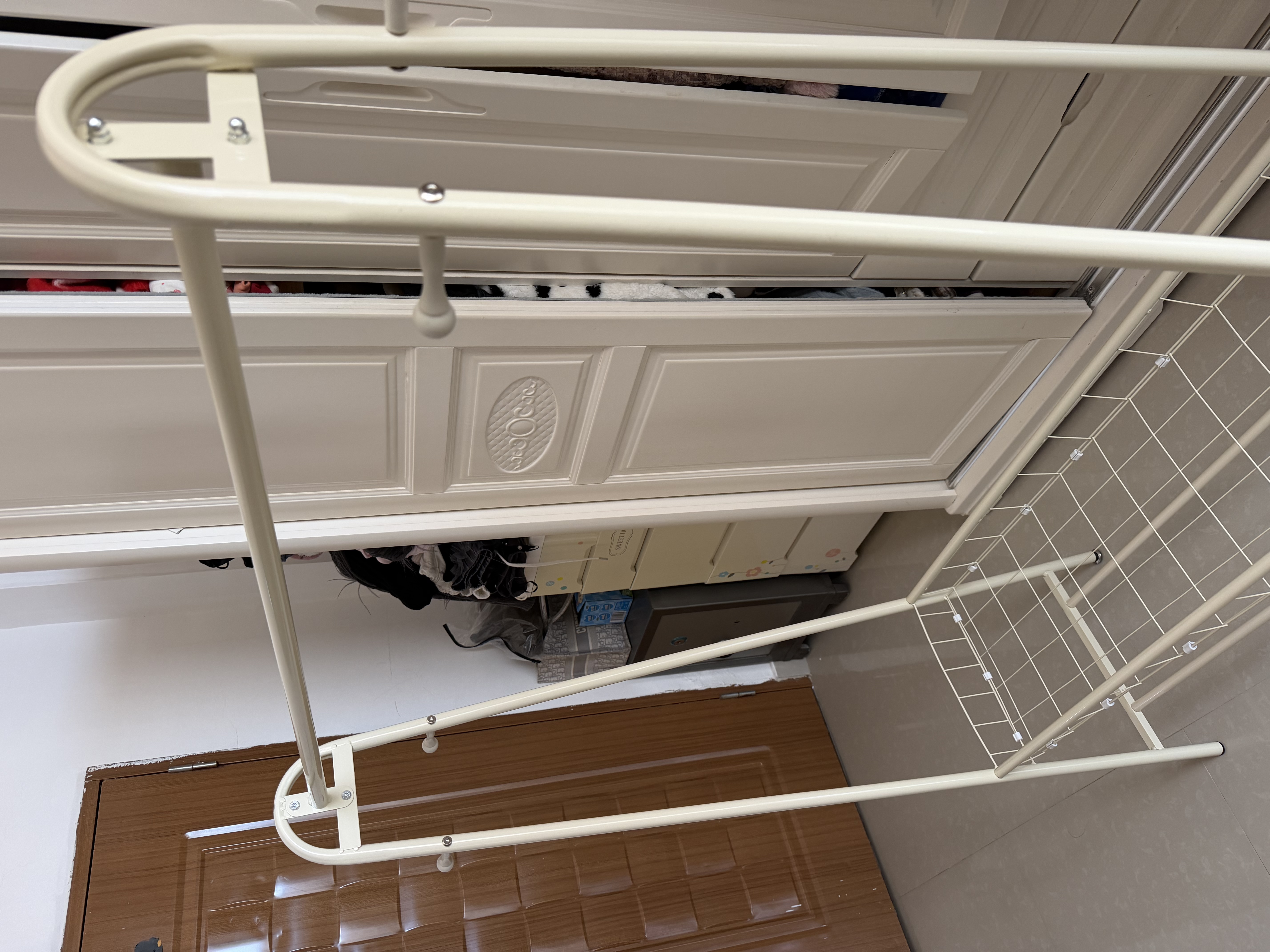 全品屋衣架落地立式衣帽架挂衣架卧室专用晾衣架挂衣服高级置物架V双100 实拍图