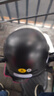 Andes HELMET3C认证电动摩托车头盔男女四季通用夏季透气防晒安全帽电瓶车骑行半盔 磨砂原黑【透明短】 均码 实拍图