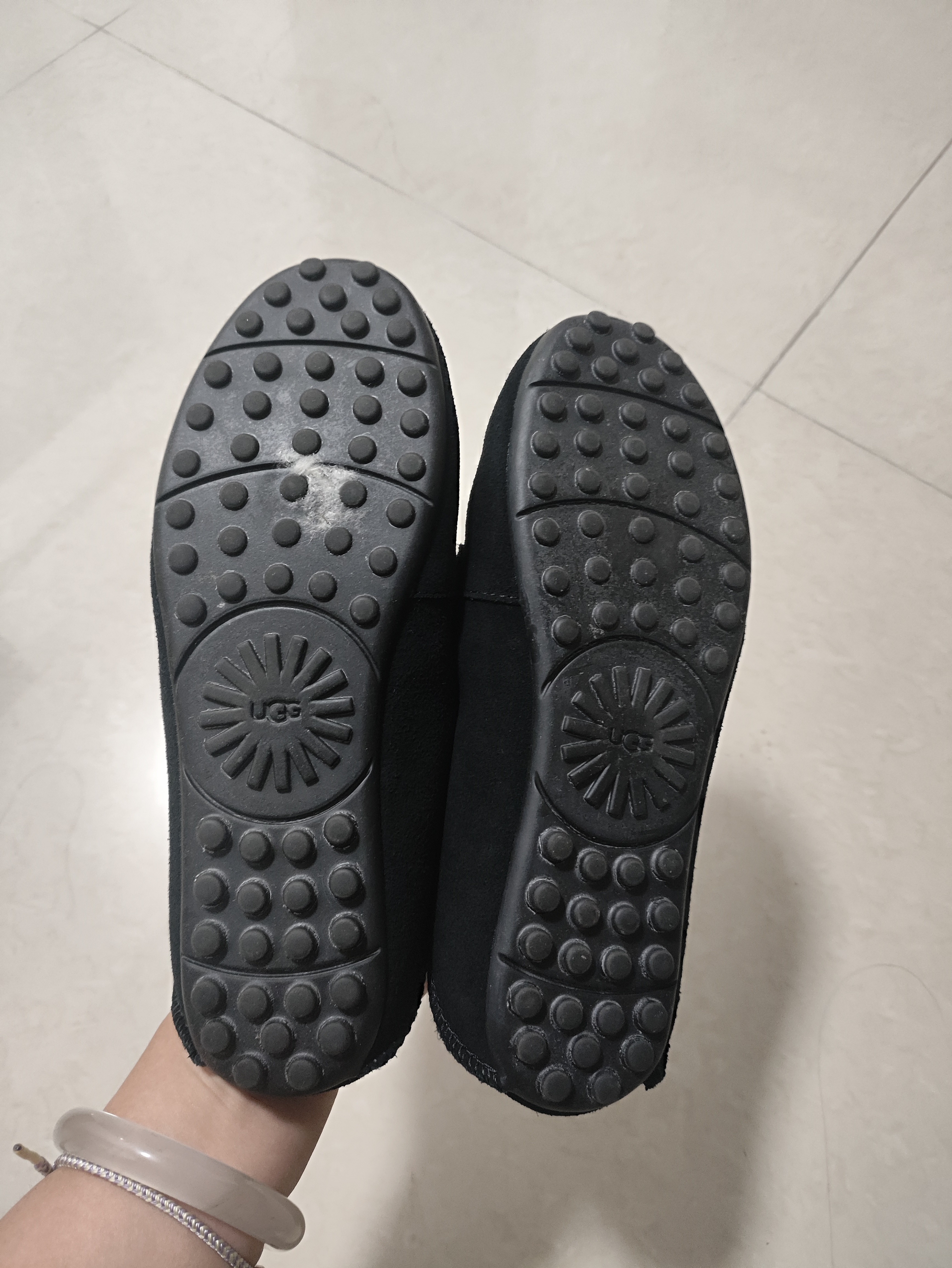 UGG春季女士舒适平底乐福鞋双鞋垫单鞋豆豆鞋1147350BLK|黑色 37 实拍图