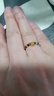 【限时福利】碧玺串珠松紧可调节戒指铜钱碎银子小珠子食指戒指环 彩色 5克 铜钱仿碧玺戒指 实拍图
