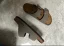 BIRKENSTOCK勃肯德国进口男女款经典舒适软木Arizona双扣拖鞋 灰色窄版151213 36 实拍图