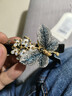 奢蔻（Cercoo）绣蝶花语系列发夹横夹发饰盘发夹子刺绣头花头饰发卡 实拍图