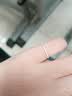银戒指999足银素圈戒指女闺蜜礼物小指尾戒指环小众设计纯银对戒 细款 钉砂 3号 实拍图