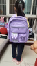 星密途2026新款女书包小学生1-3-6一三六年级大容量护脊双肩包儿童书包 紫色【挂件+3卡片+6勋章】 1-2-3-4-5-6年级女孩幼儿园书包入升学儿童书包背包 实拍图